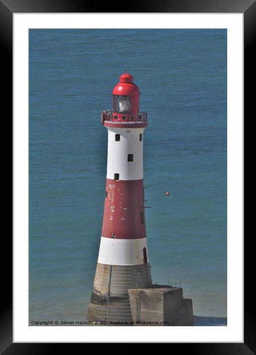 Lighthouse Framed Mounted Print by Simon Hackett