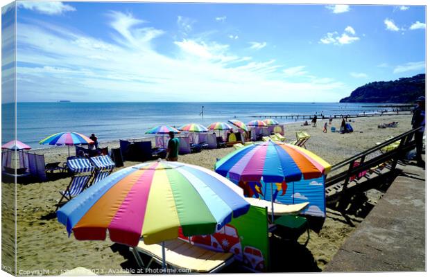 Serene Shanklin: A Summer Symphony Canvas Print by john hill