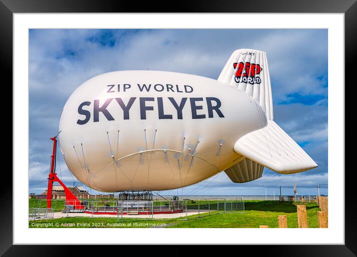 Zip World Skyflyer Rhyl Framed Mounted Print by Adrian Evans