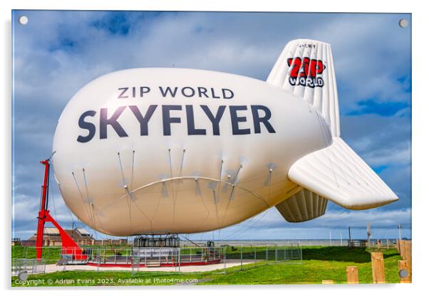 Zip World Skyflyer Rhyl Acrylic by Adrian Evans