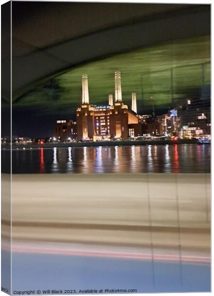 Battersea by night Canvas Print by Will Black