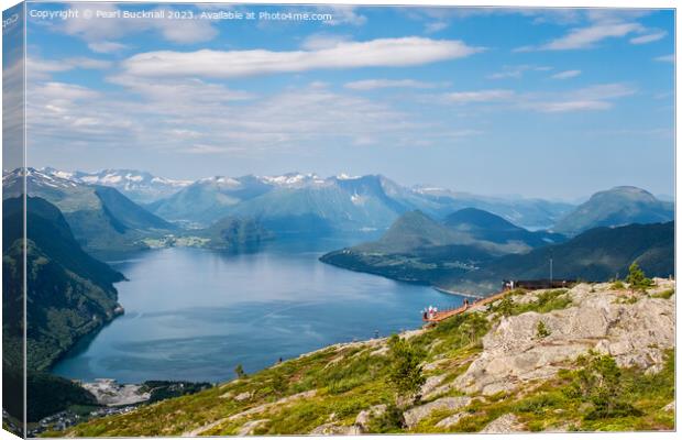 Romsdalsfjorden Fjord Norway Canvas Print by Pearl Bucknall