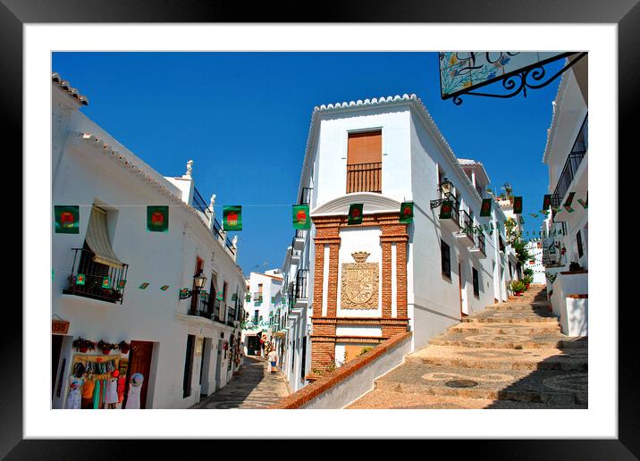 Enchanting Frigiliana: Andalusian Sun-Kissed Jewel Framed Mounted Print by Andy Evans Photos