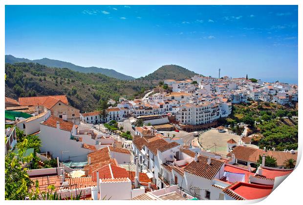 'Quintessential Andalucian Charm: Frigiliana' Print by Andy Evans Photos