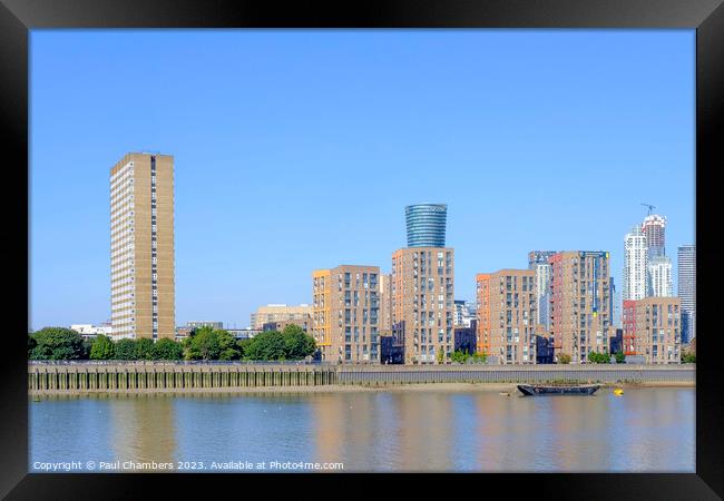 Iconic London Skyline: Thames Path Vista Framed Print by Paul Chambers