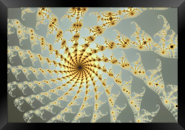 Beautiful zoom into the infinite mathemacial mandelbrot set frac Framed Print by Michael Piepgras