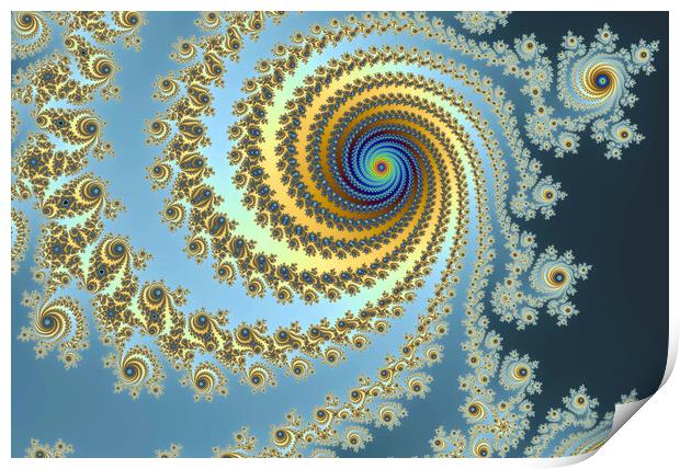 Beautiful zoom into the infinite mathemacial mandelbrot set frac Print by Michael Piepgras