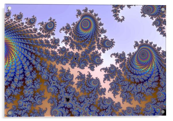 Beautiful zoom into the infinite mathemacial mandelbrot set frac Acrylic by Michael Piepgras