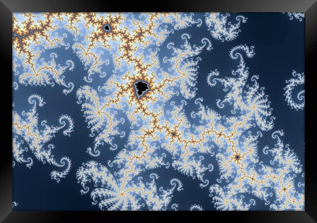 Beautiful zoom into the infinite mathemacial mandelbrot set frac Framed Print by Michael Piepgras