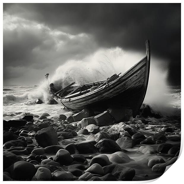 BEACHED IN THE STORM Print by Tony Sharp LRPS CPAGB