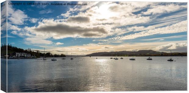 Lake Windermere early evening Canvas Print by Cliff Kinch