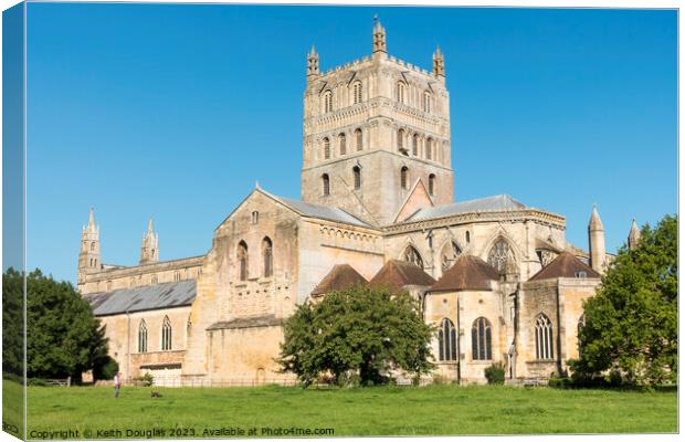 Tewkesbury Abbey, Gloucestershire Canvas Print by Keith Douglas