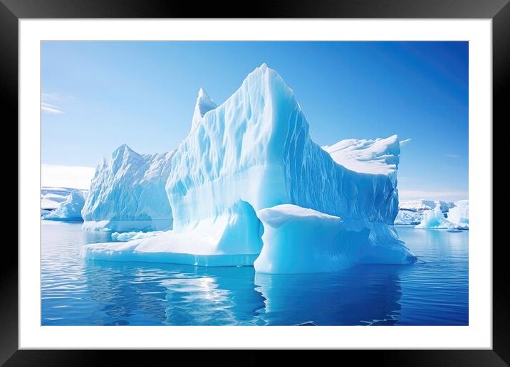 Iceberg Framed Mounted Print by Massimiliano Leban