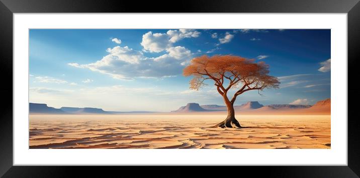 Lonely tree Framed Mounted Print by Massimiliano Leban