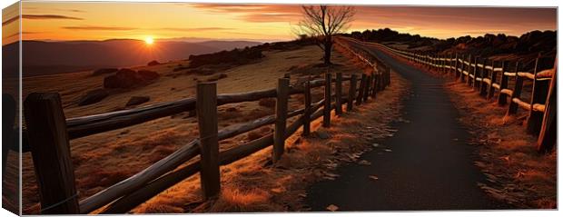 Long coutry road Canvas Print by Massimiliano Leban