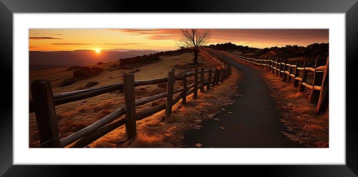 Long coutry road Framed Mounted Print by Massimiliano Leban