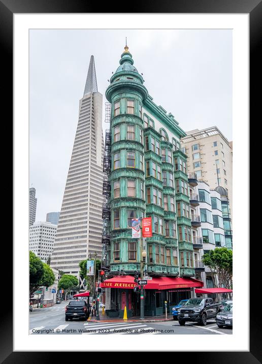 The Sentinel flatriron building built 1907 San Francisco Framed Mounted Print by Martin Williams