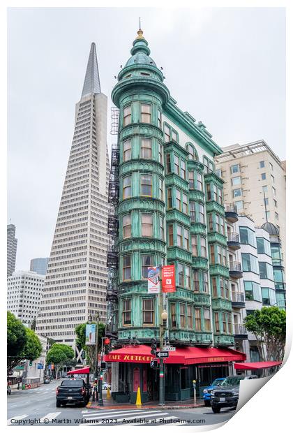 The Sentinel flatriron building built 1907 San Francisco Print by Martin Williams