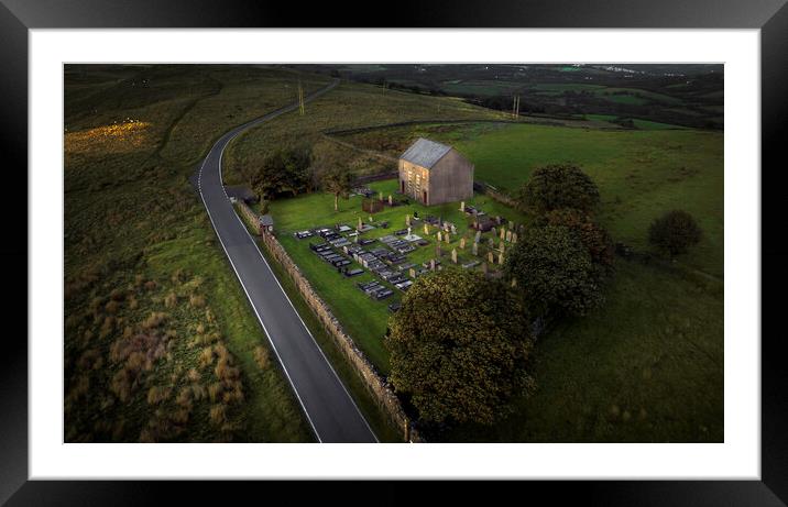 Gwrhyd Chapel in evening light Framed Mounted Print by Leighton Collins