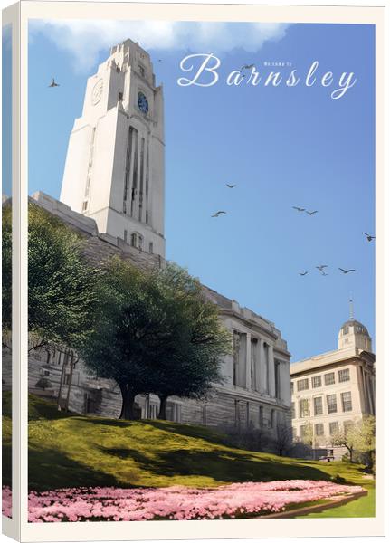 Barnsley Vintage Travel Poster Canvas Print by Picture Wizard