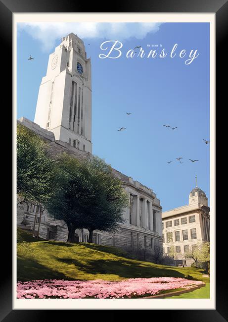 Barnsley Vintage Travel Poster Framed Print by Picture Wizard