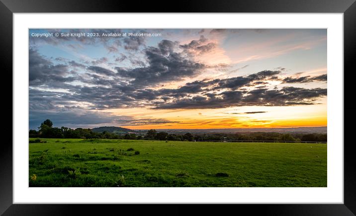 Sunset over Blackmore Vale Valley Framed Mounted Print by Sue Knight