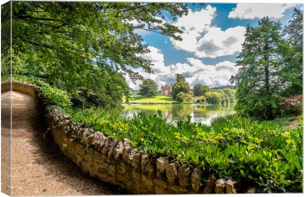 View of Sherborne Castle across the lake Canvas Print by Sue Knight