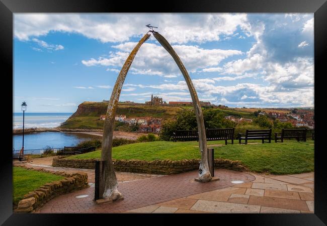 Whitby Whalebone Arch Framed Print by Derek Beattie