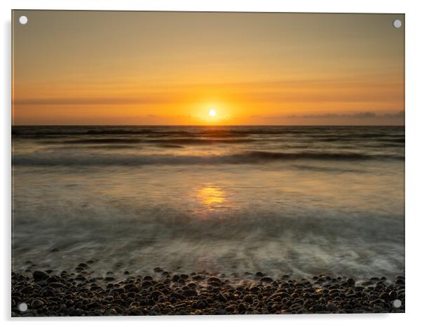 Sunset ebb and Flow Acrylic by Tony Twyman