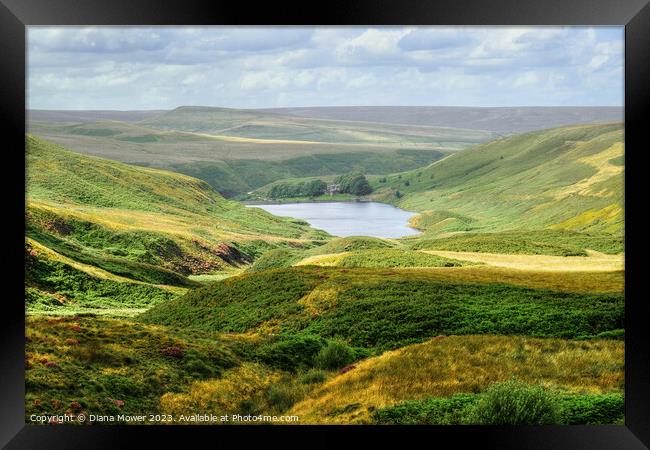  Yorkshire Dales and  Wessenden Reservoir  Framed Print by Diana Mower