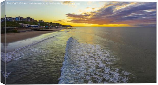 Serene Coastal Vista at Cromer Canvas Print by Heidi Hennessey