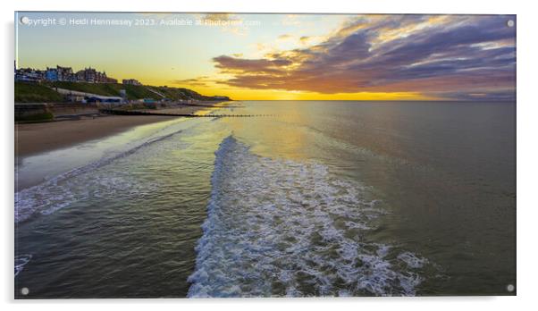 Serene Coastal Vista at Cromer Acrylic by Heidi Hennessey