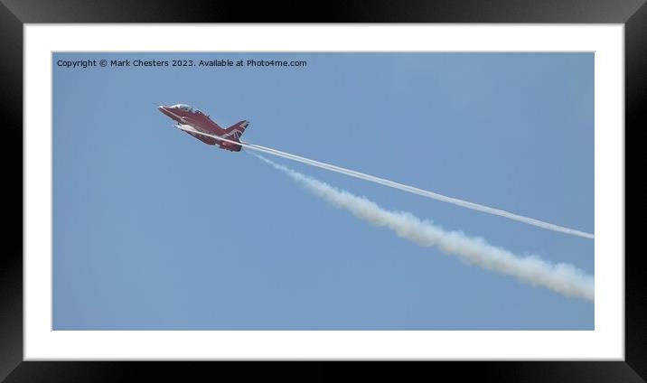 Red Arrow in flight 2023 Framed Mounted Print by Mark Chesters