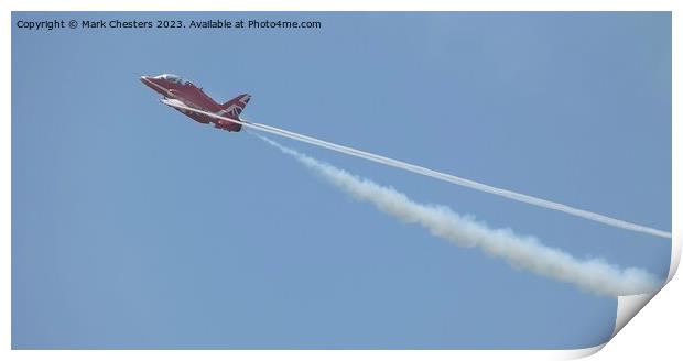 Red Arrow in flight 2023 Print by Mark Chesters