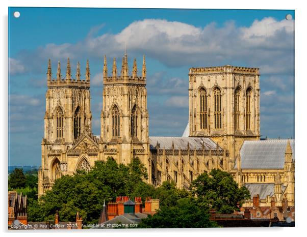 Sunlit Spectacle of York Minster Acrylic by Bailey Cooper