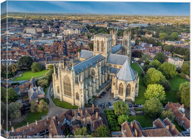 York Minster Aerial photo Canvas Print by Bailey Cooper