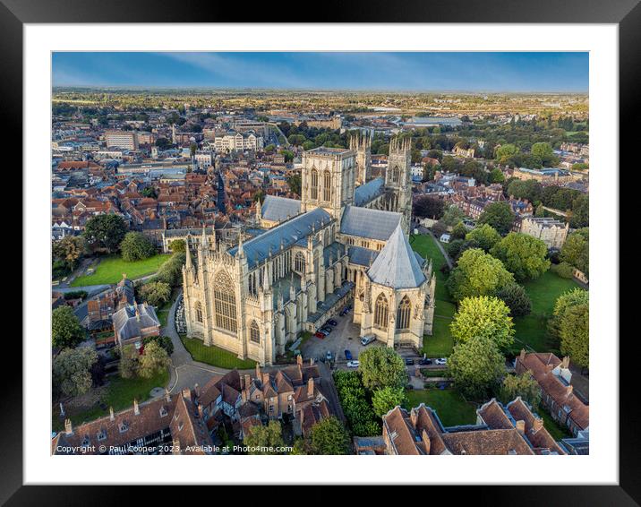 York Minster Aerial photo Framed Mounted Print by Bailey Cooper