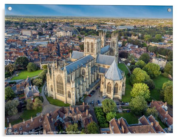 York Minster Aerial photo Acrylic by Bailey Cooper