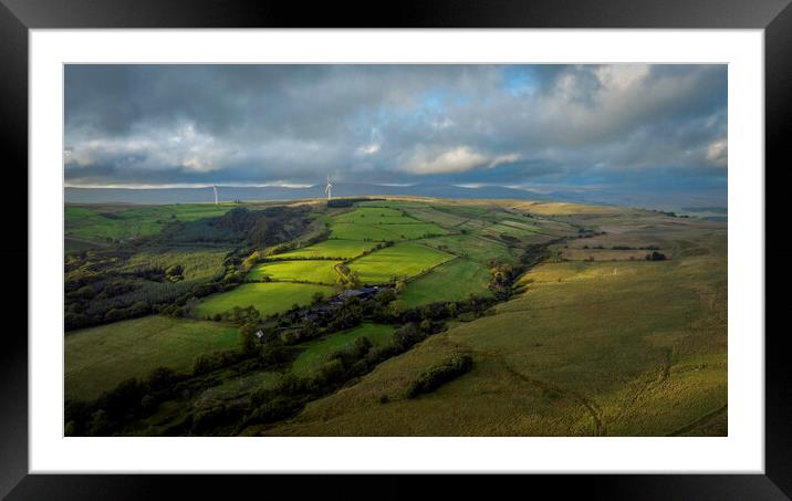 The Brecon Beacons at dusk Framed Mounted Print by Leighton Collins