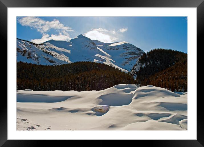 'Canadian Rockies: A Frozen Wonderland' Framed Mounted Print by Andy Evans Photos