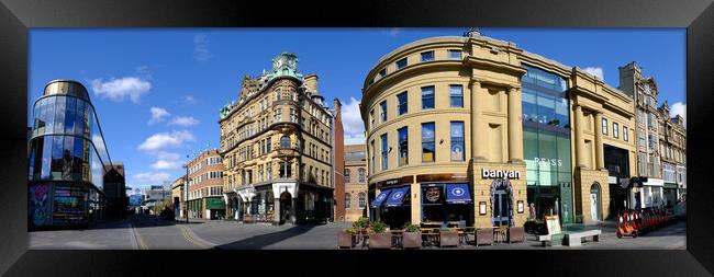 Blackett Street Newcastle Upon Tyne Framed Print by Steve Smith