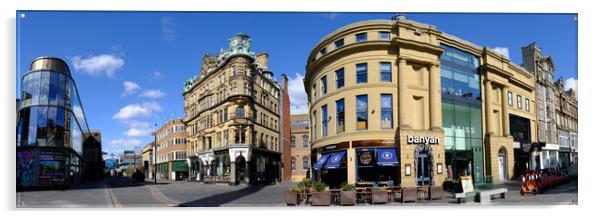 Blackett Street Newcastle Upon Tyne Acrylic by Steve Smith