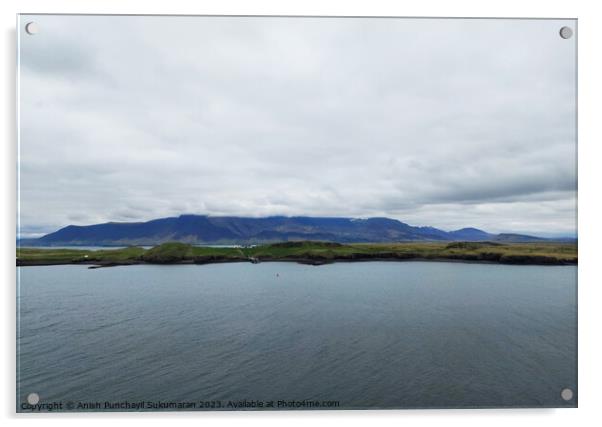 Tranquil Scene: Beauty in Nature by the Icelandic sea Acrylic by Anish Punchayil Sukumaran