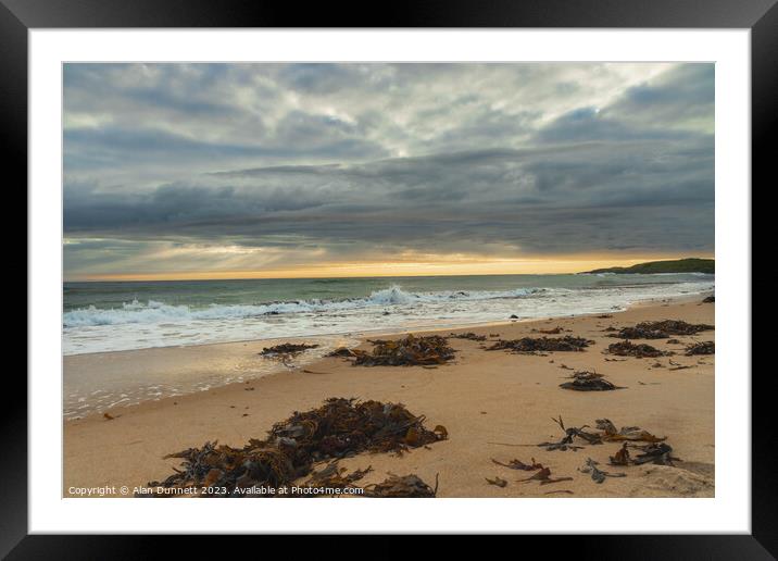 Ocean's Touch on Serene Sands Framed Mounted Print by Alan Dunnett