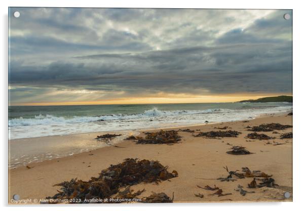 Ocean's Touch on Serene Sands Acrylic by Alan Dunnett