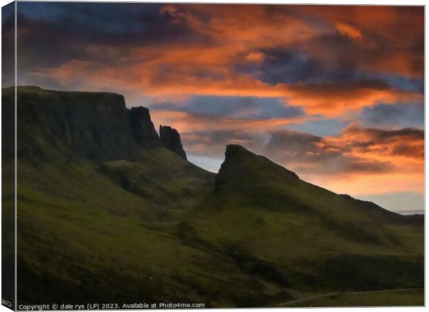 Skyward Vision: Mountain Serenaded by Clouds SKYE  Canvas Print by dale rys (LP)