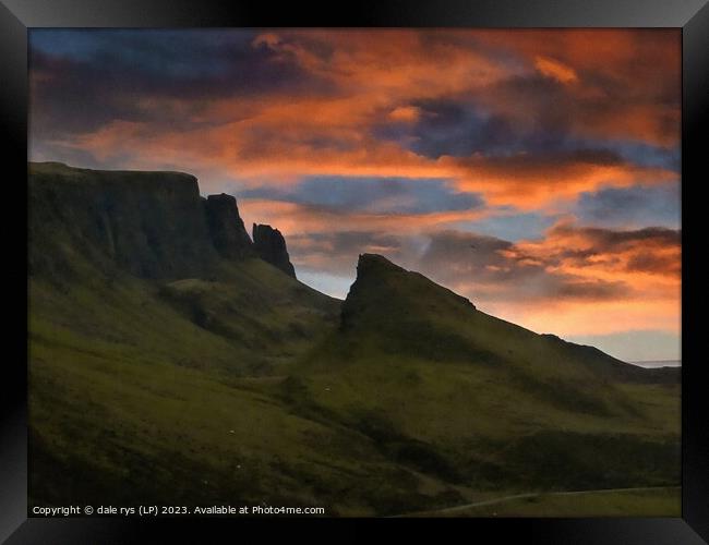 Skyward Vision: Mountain Serenaded by Clouds SKYE  Framed Print by dale rys (LP)
