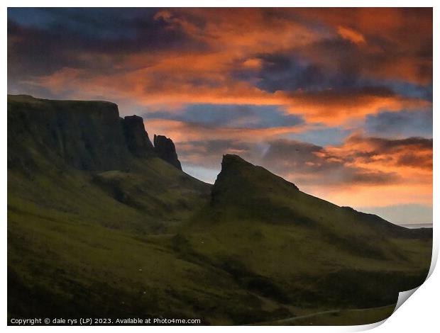 Skyward Vision: Mountain Serenaded by Clouds SKYE  Print by dale rys (LP)