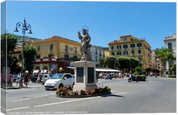 Piazza Tasso Sorrento Canvas Print by Sheila Ramsey