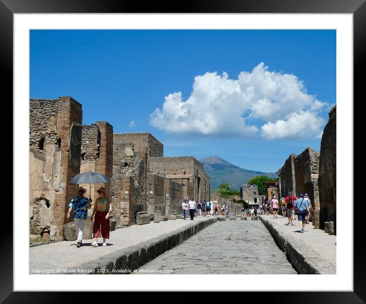 Pompeii Street Framed Mounted Print by Sheila Ramsey